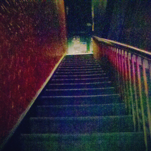 Dear C-U, yeah its raining; show's happenin inside! We lugged a piano UP these stairs for you @mikenmollys, we hit at 10pm